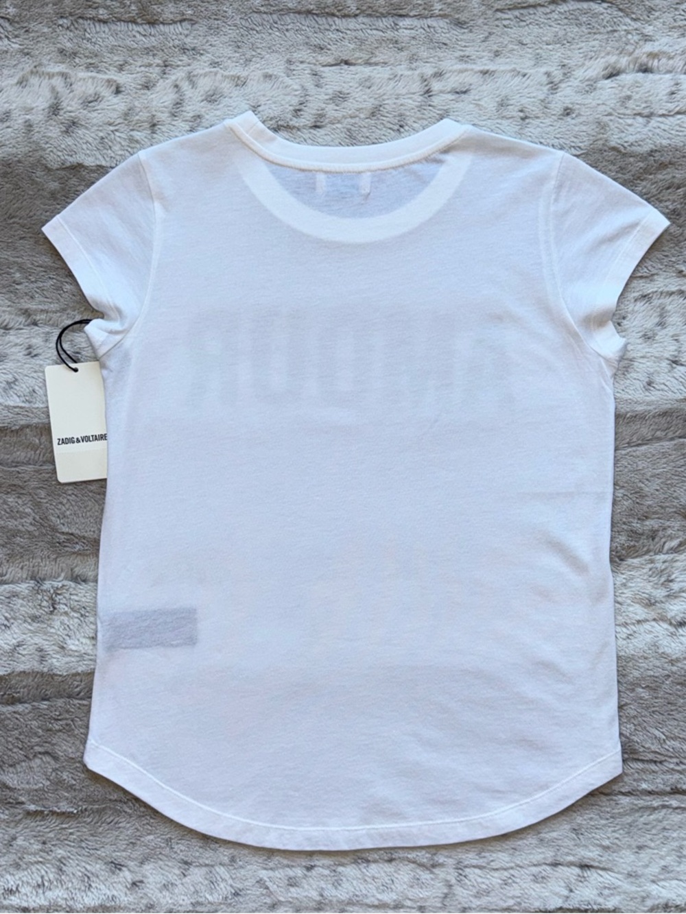 NWT💕Zadig & Voltaire Woop Amour Strass T-Shirt in BLANC Size XS - Picture 6 of 13